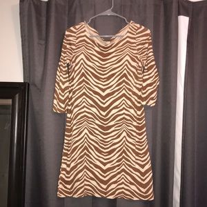 Zebra print dress from J.Crew! Size S